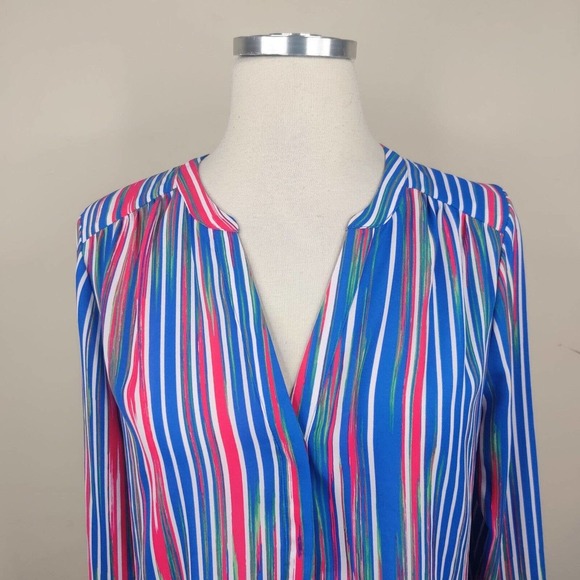Not Your Daughters Jeans Top Striped 3/4 Sleeve - Picture 3 of 12